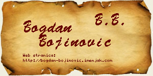 Bogdan Bojinović vizit kartica